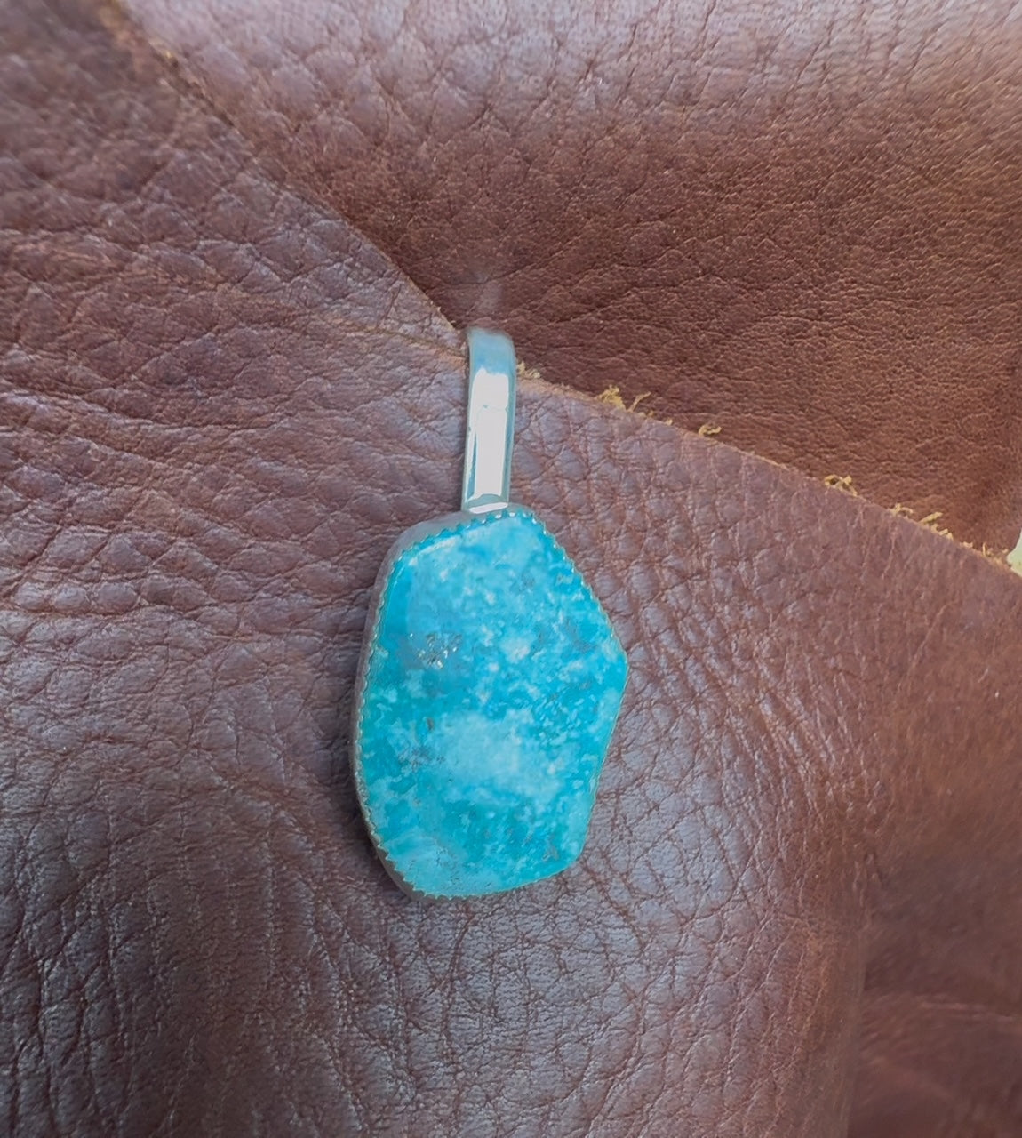 Handmade Sterling Silver & Turquoise Purse-Side Key Clip #1 by AFJ Co.