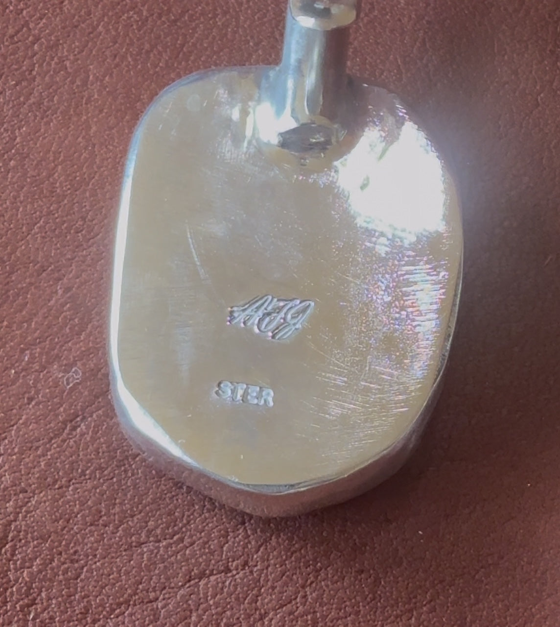 Handmade Sterling Silver & Turquoise Purse-Side Key Clip #1 by AFJ Co.