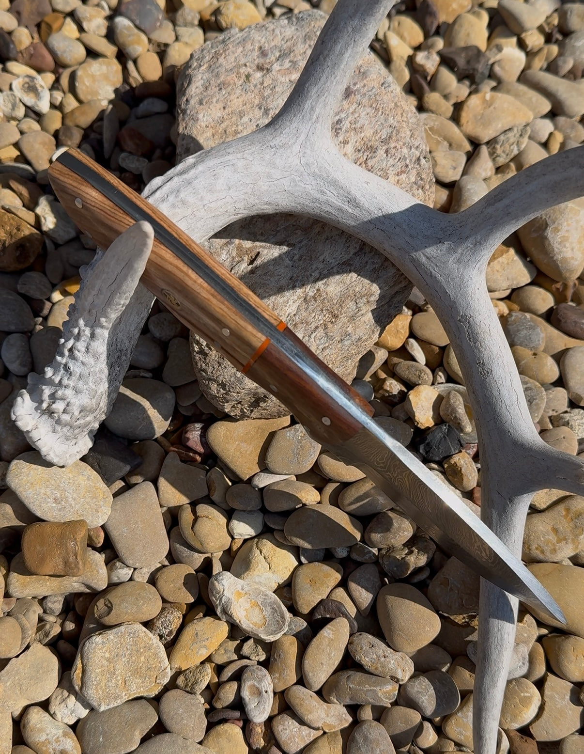 Hand Forged Damascus Mallard Duck Pin Knife