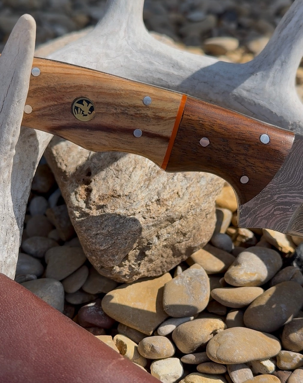 Hand Forged Damascus Mallard Duck Pin Knife