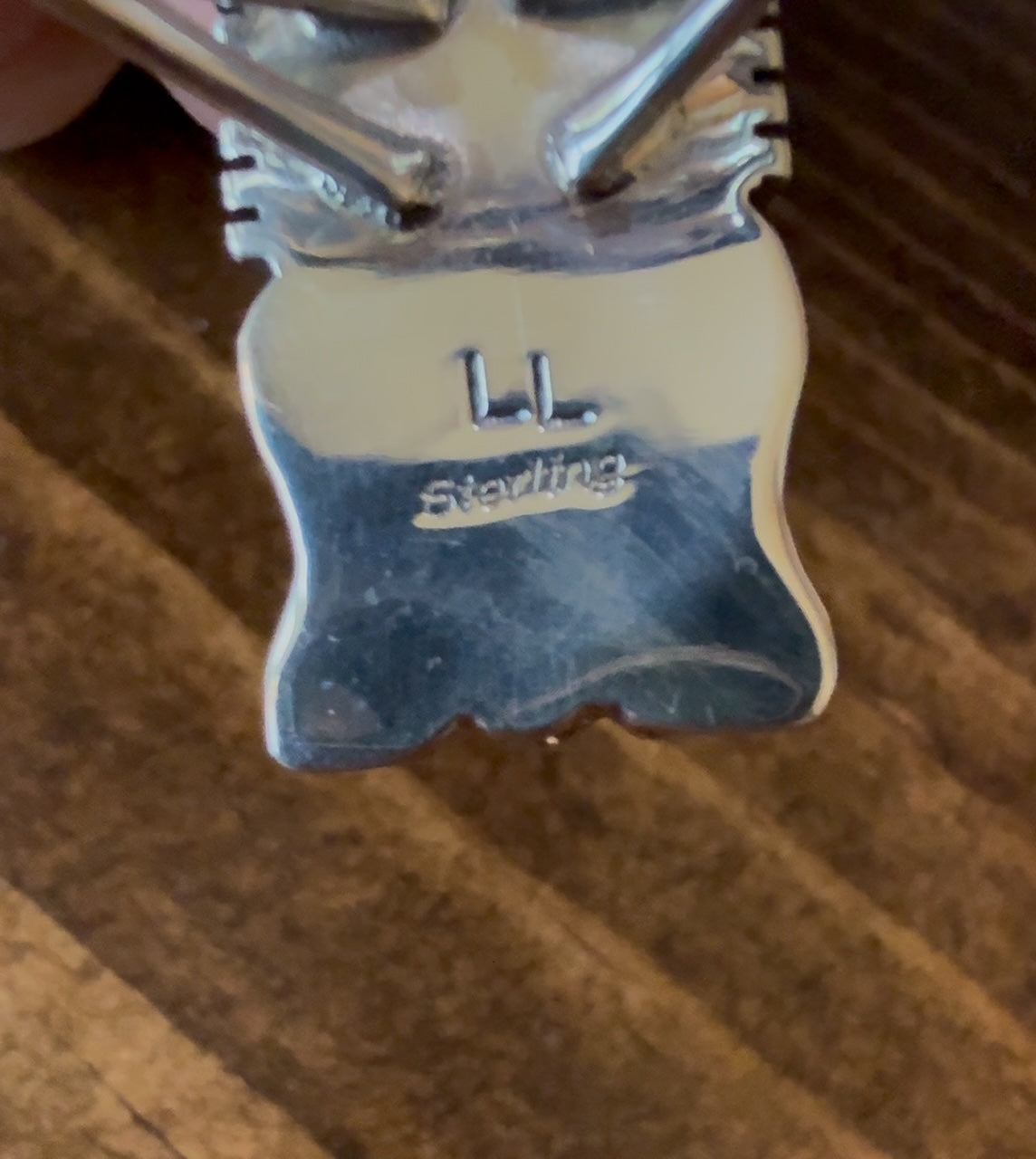 Lambert Livingston Navajo Sterling Silver Turquoise Bar Ring – Handmade Native American Jewelry