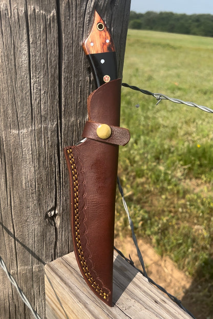 Custom Micarta Handle Damascus Kitchen / Hunting Knife