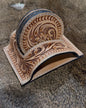 Hand Tooled Genuine Leather Coaster Set