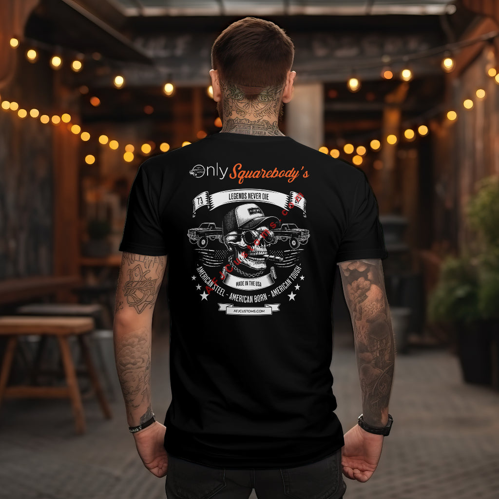 Custom Squarebody Skeleton Trucker Hat & Only Squarebody's T-Shirt