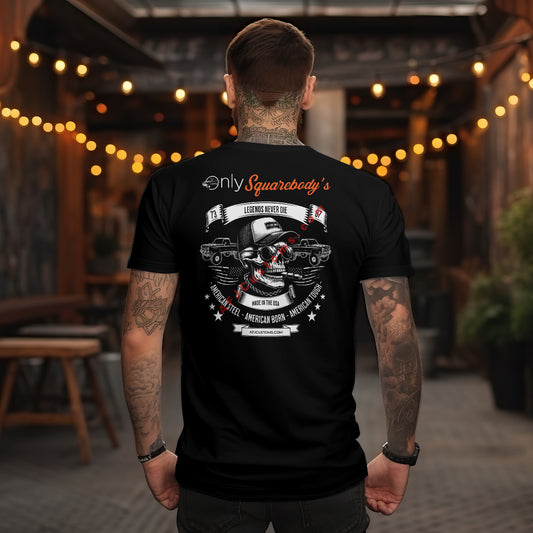 Custom Squarebody Skeleton Trucker Hat & Only Squarebody's T-Shirt