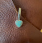 Handmade Sterling Silver & Turquoise Heart Purse-Side Key Clip #9 by AFJ Co.
