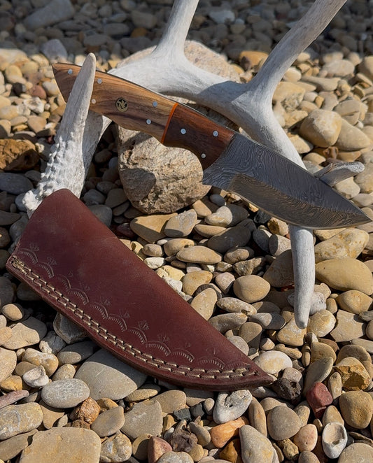Hand Forged Damascus Mallard Duck Pin Knife