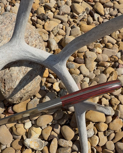 Red Handle Damascus Kitchen Knife