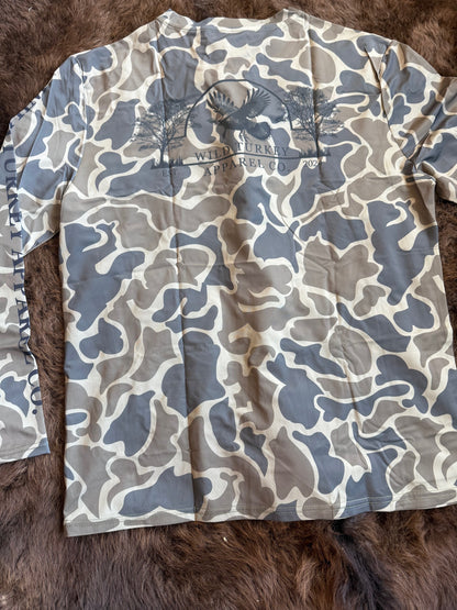 Wild Turkey Apparel Co. Green Camo Fishing Shirt